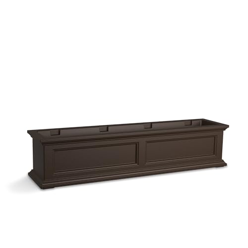 Mayne Fairfield 48in Self-Watering Rectangular Window Box Planter, Espresso - color: Espresso, size: 48in