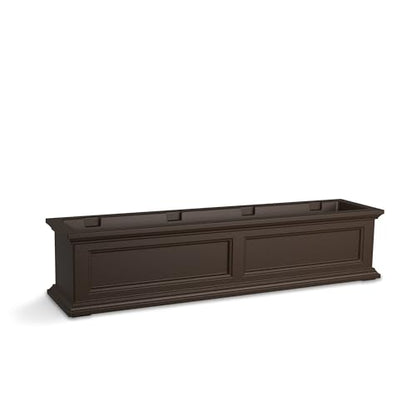 Mayne Fairfield 48in Self-Watering Rectangular Window Box Planter, Espresso - color: Espresso, size: 48in