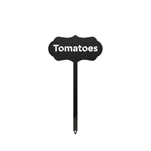 RealSteel Metal Seed & Plant Markers – Elegant Indoor & Outdoor Garden Stakes – Durable Herb, Vegetable & Fruit Plant Labels for Pots, Raised Beds & Greenhouse – Farmhouse Garden Gift - (Tomatoes) - style: TOMATOES