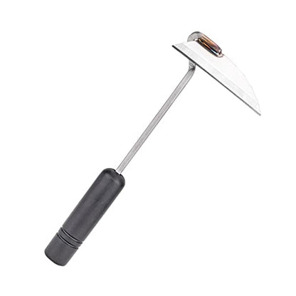 Nisaku NJP100 Nejiri Gama Handheld Weeder-Scraper-Hoe, Japanese Stainless Steel 4-Inch Blade Width, 4.5-Inch Black Lacquered Beech Wood Handle
