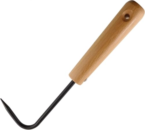 Single Claw Root Hook Garden Weeder Tool - Black Metal Soil Knife & Crack Weeder Crevice Weeding Tool for Digging, Loosening Soil, and Removing Weeds