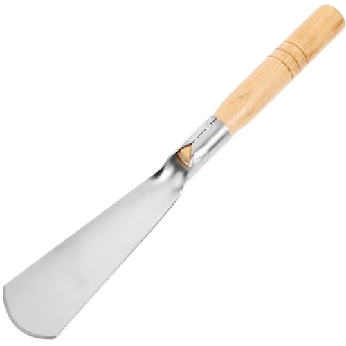 Yardwe Wood Handle Flat Trowel Stainless Steel Garden Tool for Digging