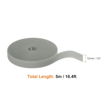 HARFINGTON Garden Plant Tape 16.4ft 1/2" Reusable Ties Strap Gray - color: Gray, size: 16.4ft x 1/2"