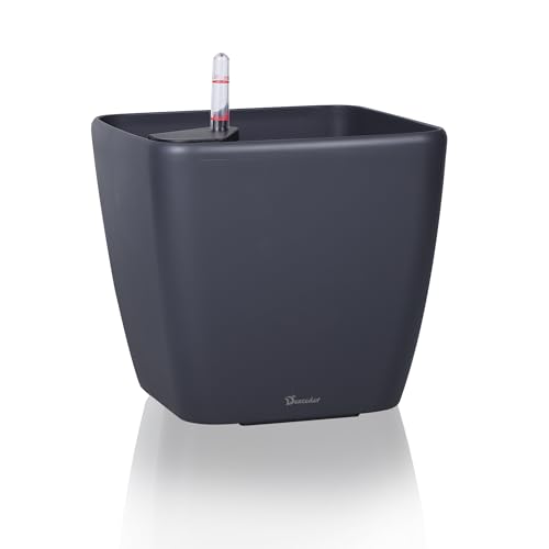 Dexceder 15x14 Self Watering Planter with Wheels (Slate Gray Matte) - color: Slate Gray, size: 15x14