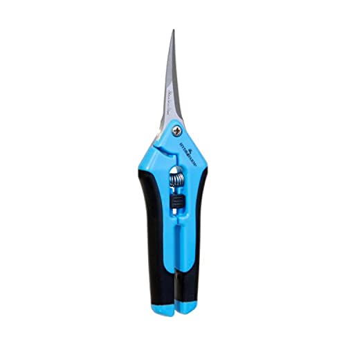 Hydrofarm HGPP400C Precision Curved Blade Pruners, Blue, Garden Shears