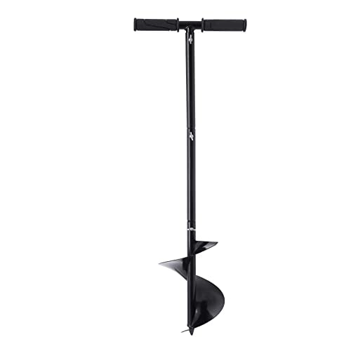 Manual Garden Hole Digging Drill Bit 7"x 33"Bit Hand Post Hole Digger with Non-Slip Handle Spiral Drill Planter for Flower, Tree, Seedlings, Deep Cultivating - style: 7"x 33"Bit