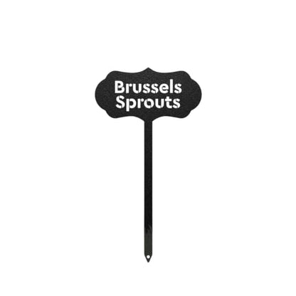 RealSteel Metal Seed & Plant Markers – Elegant Indoor & Outdoor Garden Stakes – Durable Herb, Vegetable & Fruit Plant Labels for Pots, Raised Beds & Greenhouse – Farmhouse Garden - (Brussels Sprouts) - style: BRUSSELS SPROUTS