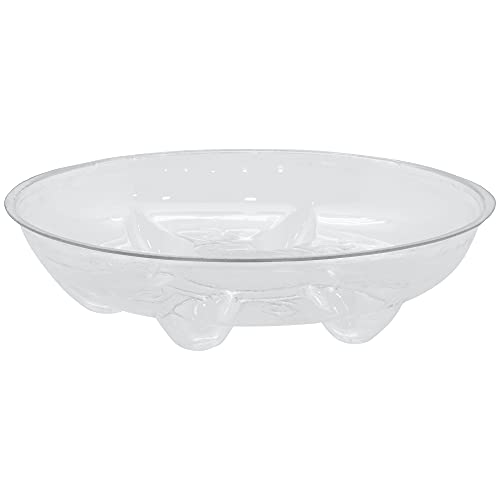Arcadia Garden Products PS16 6" Heavy Duty Clear Plastic Saucer (Pack of 5), 6, Transparent - size: 6"