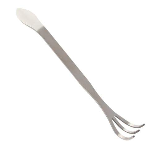 Stainless Steel Plant Pot Rake, 3-Prong Gardening Cultivator, 9.45inches Hand Tool for Bonsai Planters Pots Soil Loosening