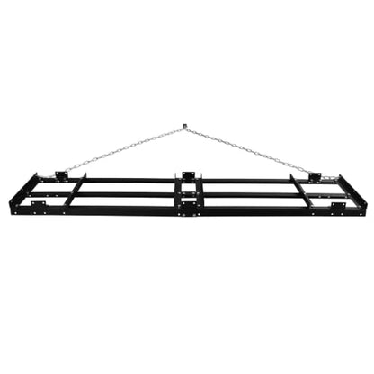 Heavy Duty 8FT Drag Harrow Driveway Grader, Tow-Behind Landscape Rake with 16FT Chain for ATV, UTV, Tractor – Ideal for Gravel, Soil, Sand Leveling and Lawn Maintenance - size: 8FT