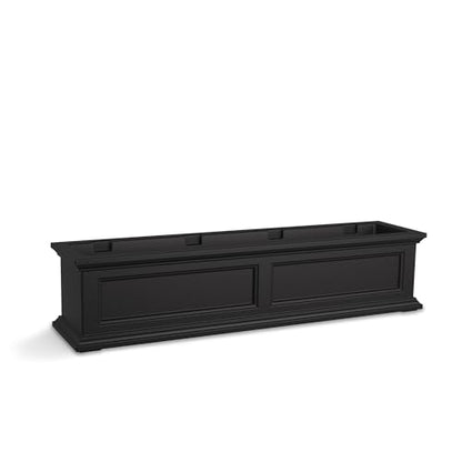 Mayne Fairfield 48in Self-Watering Rectangular Window Box Planter, Black - color: Black, size: 48in