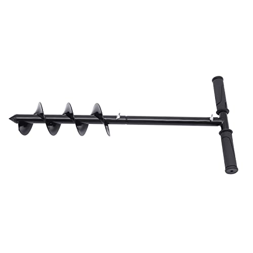 Manual Garden Hole Digging Drill Bit 4"x24" Hand Post Hole Digger with Non-Slip Handle Spiral Drill Planter for Flower, Tree, Seedlings, Deep Cultivating - style: 4"x24"Bit