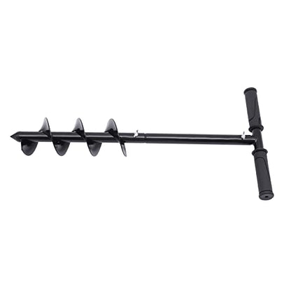Manual Garden Hole Digging Drill Bit 4"x24" Hand Post Hole Digger with Non-Slip Handle Spiral Drill Planter for Flower, Tree, Seedlings, Deep Cultivating - style: 4"x24"Bit