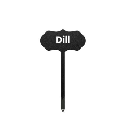 RealSteel Metal Seed & Plant Markers – Elegant Indoor & Outdoor Garden Stakes – Durable Herb, Vegetable & Fruit Plant Labels for Pots, Raised Beds & Greenhouse – Farmhouse Garden Gift - (Dill) - style: DILL