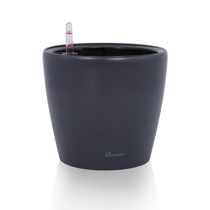 Dexceder 9x8 Self Watering Planter (Slate Gray Matte) - color: Slate Gray, size: 9x8
