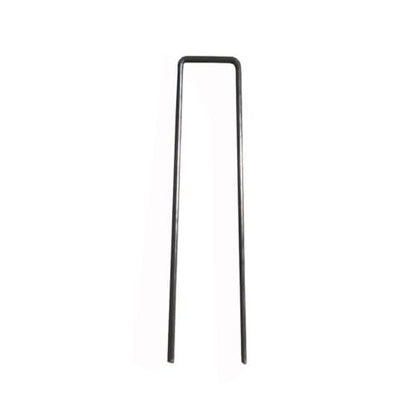 100 Pack 6x1 inch 11GA(0.12inch) Landscape Staples Garden Stakes Fence Netting Pins Ground Spikes Sod Cover Fabric Pegs Steel Uncoated - size: 6"x1" 11GA Black 100Pack