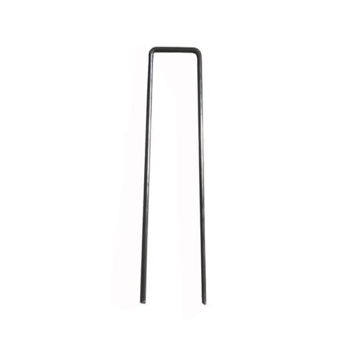 50 Pack 6x1 inch 11GA(0.12inch) Landscape Staples Garden Stakes Fence Netting Pins Ground Spikes Sod Cover Fabric Pegs Steel Uncoated - size: 6"x1" 11GA Black 50Pack