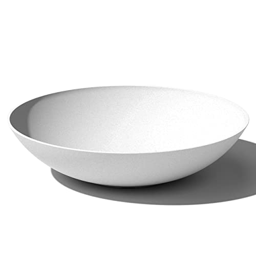 Veradek Mason Series Lane Bowl - Large Outdoor Bowl Planter - color: White, size: 8"H x 32"DIA