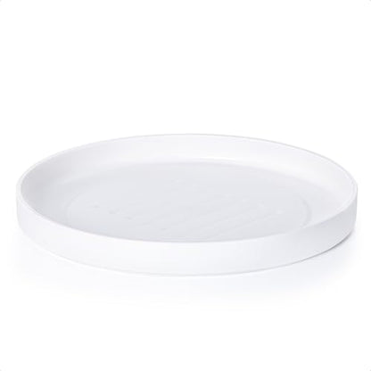Phoenix Vine 14 Inch Plastic Plant Saucer Water Drip Tray, Heavy Sturdy Round Plant Drainage Tray for Indoors Outdoor, Matte White, 21-TY-14W-1 - size: 14"