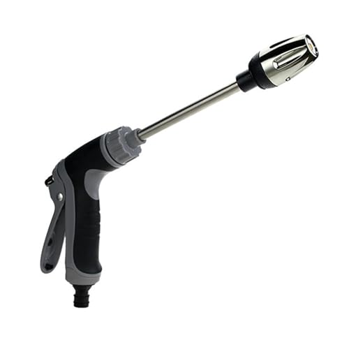 High Pressure Extension Wand Car Wash Sprinkler 360 Rotating Spray Modes Garden Hose Nozzle for Car and Garden Watering - color: Black