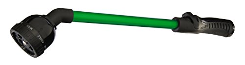 Dramm RainSelect Rain Wand – 16 Inch Aluminum Watering Wand with 9-Pattern Adjustable Spray Head & One Touch Thumb Control Valve – Garden Hose Wand for Containers, Raised Beds– Green - color: Green, size: 16"