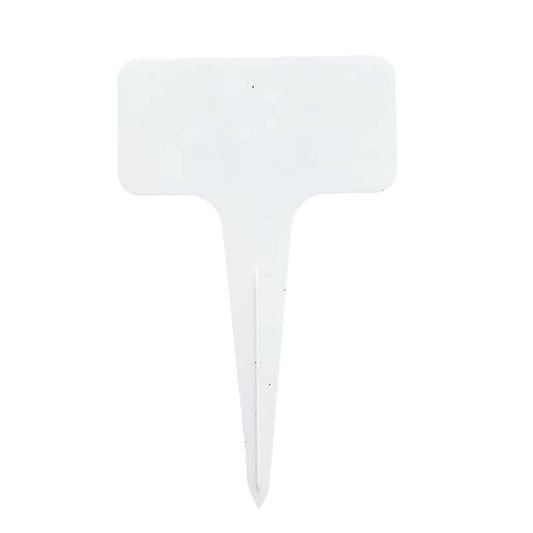 20 Pcs Plant Labels, 6 x10 cm Plastic T-Type Plant Tags, Waterproof Garden Signs for Seedlings, Indoor or Outdoor Plants (White) - color: White