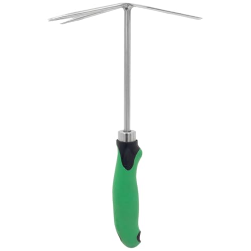 Zenport 15311A Shrub Rake Hoe Fork Combo, 12-Inch, Green - 3 Pack