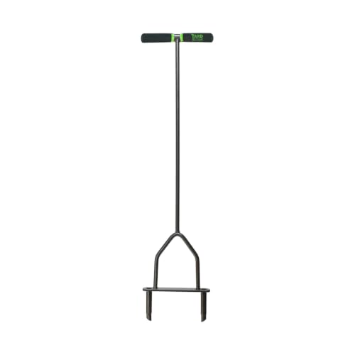 Yard Butler Manual Lawn Coring Aerator, ID-6C - Lawn Care Tool for Aerating - Long-Handled - Power-Coated Steel Construction - Comfortable Cushioned Handles Garden Tool - Easy to Use - size: Coring Aerator