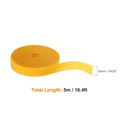 HARFINGTON Garden Plant Tape 16.4ft 19/32" Reusable Ties Strap Yellow - color: Yellow, size: 16.4ft x 19/32"