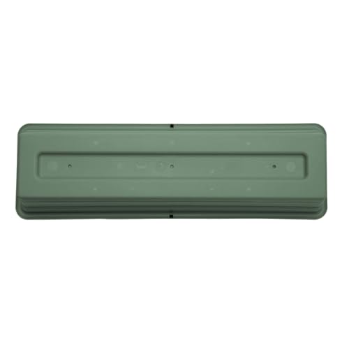 Bloem Dura Cotta 18" Plastic Window Box Planter with Saucer, Basil