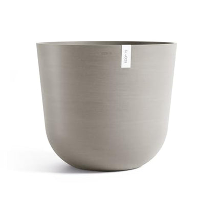 Ecopots Oslo Round Flower Planter, Taupe, 25.5" - color: Taupe, size: 25.5"