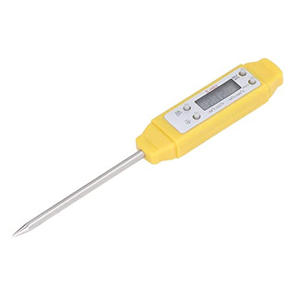 Akozon Digital Food Thermometer Automatic Calibration Pen High Accuracy Electronic Pocket Thermometer Yellow Home and Family Appliance and Decor - color: Yellow