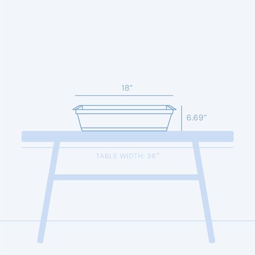 Bloem Dura Cotta 18" Plastic Window Box Planter with Saucer, Basil