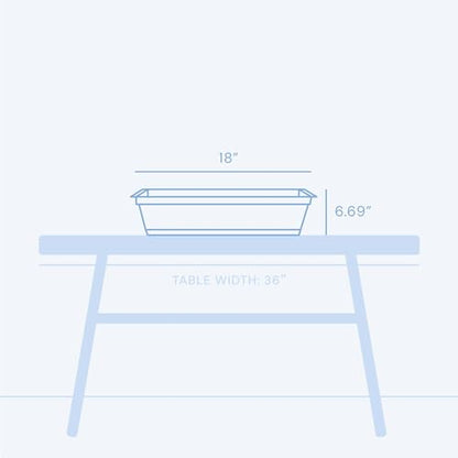 Bloem Dura Cotta 18" Plastic Window Box Planter with Saucer, Basil