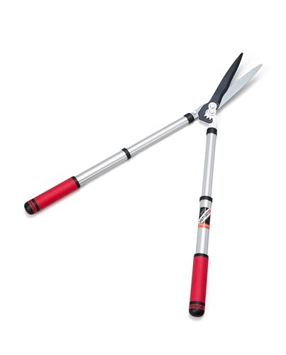Kimura® Pro Telescopic Garden Shears - Premium Hedge Shears, Patented Gearing Technology, Lightweight Extendable Aluminium Handles, Japanese SK5 Steel Blades, Heavy Duty Gardening Shears - 25" - 34" - size: 25"-34"