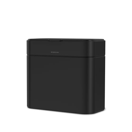 simplehuman Compost Caddy, 4L / 1.1 Gallon Countertop Kitchen Compost Bin with Magnetic Dock for Trash Can, Soft-Seal Lid, Removable Inner Bucket, Matte Black Steel - color: Matte Black