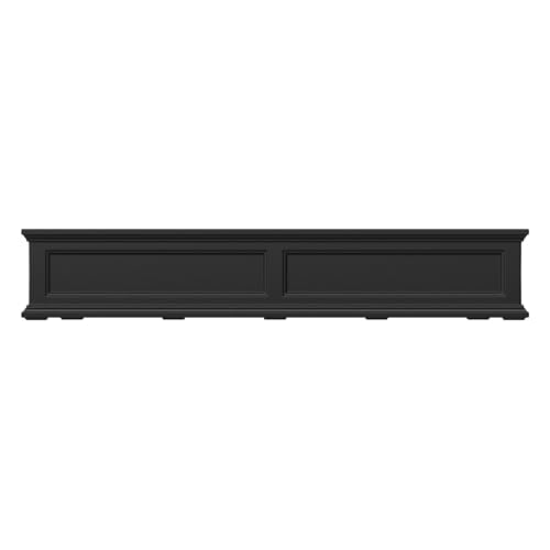 Mayne Fairview 60in Self-Watering Rectangular Window Box Planter, Black - color: Black, size: 60in