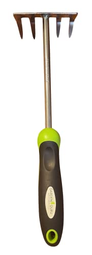 Garden Guru Stainless Steel Hand Rake Cultivator Tiller Tool - Stainless Steel for Ultimate Strength - Rust Resistant - Ergonomic Handle - Gardening Cultivating Loosening Weeding Mulching (4 Pack) - size: 4 Pack