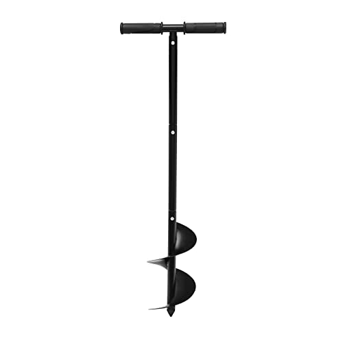 Manual Post Hole Digger 6" x 33.46" Hand Drill Auger Post Hole Digger Earth Garden Auger Drill Spiral Drill Planter for Bulb, Flower, Tree, Seedlings, Bedding Plants