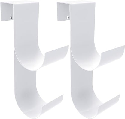 codree 2 PCS Pool Fence Hooks for Pool Equipment, White Heavy Duty Fence Hooks for Pool Poles, Slipe-on Fence Hanger for Pool Hose Pool Skimmer, Fit 3/4 Inch to 1-1/4 inch Railing - color: White-2