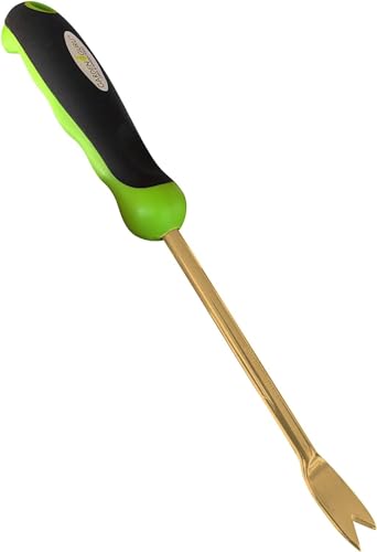 Garden Guru Titanium Dandelion Weeder Tool - Rust Resistant - Ergonomic Handle - Weed Puller for Planting, Weeding, Flower and Vegetable Care in Lawn Garden Yard - size: 1 Pack, style: Titanium