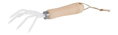 Redecker Hand Cultivator Gardening Tool, Durable Powder-Coated Metal and Natural Untreated Beechwood Handle, Hanging Loop