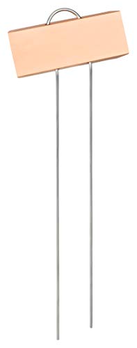 GardenMate 100-Pack Weatherproof Large Copper Metal Plant Labels, Height 11.5", Label Area 3 1/2 x 1 1/4" - size: 100