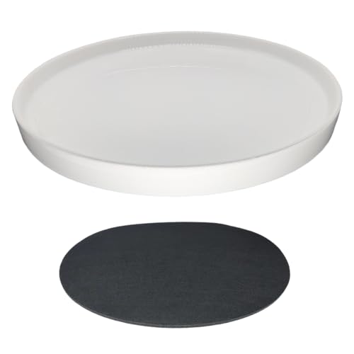Yukfona Ceramic Plant Saucer Tray 1 Pcs 10 Inch White, 10.83" OD x10.24 ID x1.1 Deep| Fits Flower pots Bottom≤ 10.24", Heavy Duty Glazed Round Planter Drip with Catch Basin for Indoor Outdoor Plants - color: White, size: 10.7in 1pack