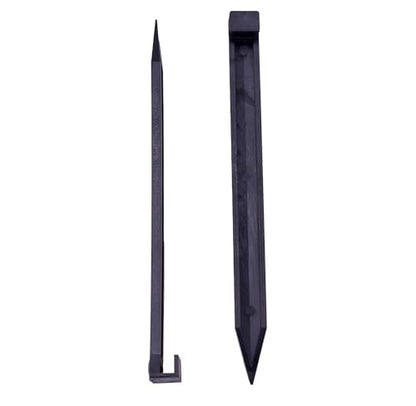 Landscape Edging Spikes, 12 Pcs 10 Inch Garden Stakes Anchoring Spikes for Paver Edging, Weed Barriers, Turf, Tent, Weed Barrier, Timber, Carpentry, Tent etc. (12, Black) - color: Black