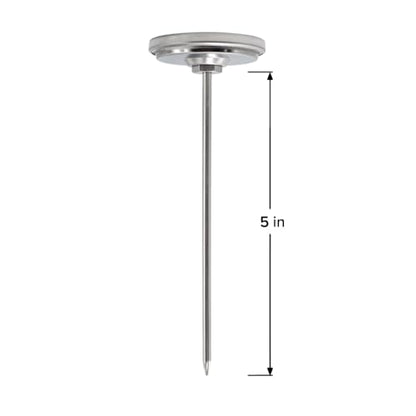REOTEMP K82-3 Soil Thermometer, 5 Inch Stem, Waterproof, for Seeding and Transplanting Garden Temperature Measurement, 0-220 Fahrenheit (Pack of 2) - size: 5 Inches (Pack of 2)
