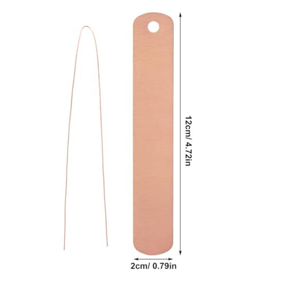BESTonZON 30 Hanging Metal Garden Labels with 30 Copper Wires, 12 × 2 cm Markers for Pots, Trees and Nursery Plants
