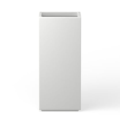 Kante Accent Column Square White Concrete Planter 23.6" H, Outdoor - color: Pure White, size: 23.6" H