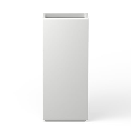 Kante Large Column Square White Concrete Planter 27.6" H, Outdoor - color: Pure White, size: 27.6" H