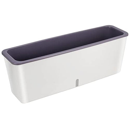 SINJEUN 2 Pack Rectangular Self Watering Planter 17 x 6 Inch, Rectangular Self Watering Flower Plant Pots with Drainage Holes, Garden Window Sill Planters Flower Pot for Indoor Outdoor Use